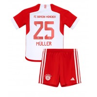 Bayern Munich Thomas Muller #25 Hemmatröja Barn 2023-24 Kortärmad (+ Korta byxor)